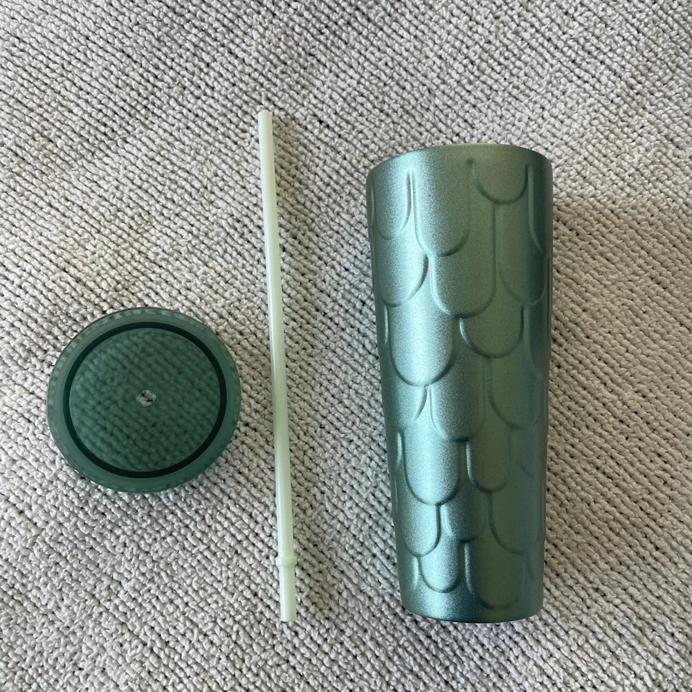 Starbucks Seafoam Green stainless Textured Tumbler 24 oz NWT